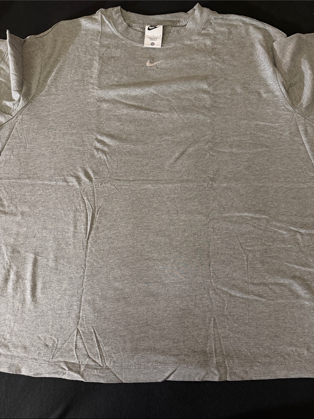 Nike women Short-Sleeve Crew Tee — Heather Gray